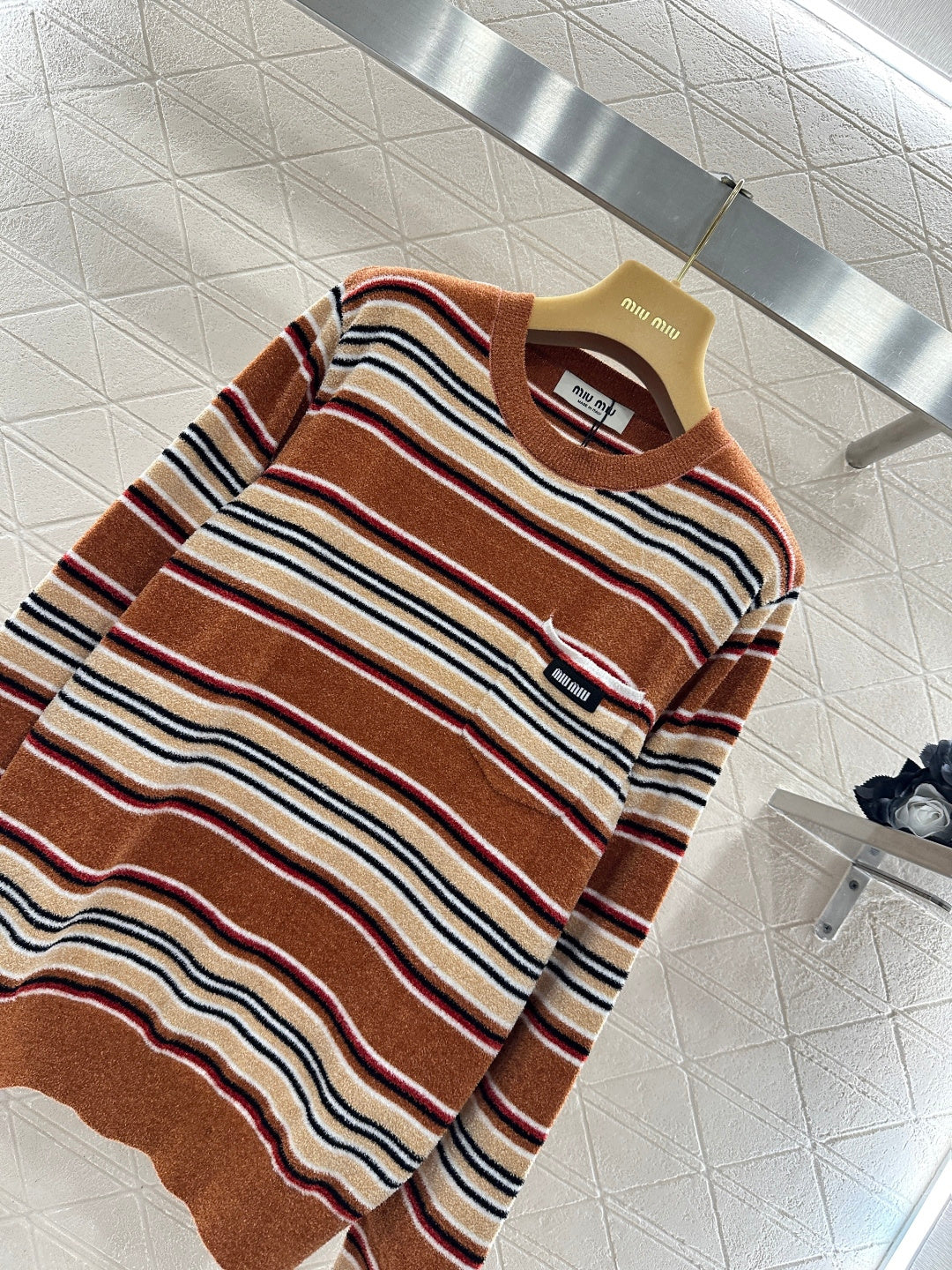 Striped Knit Pullover Sweater