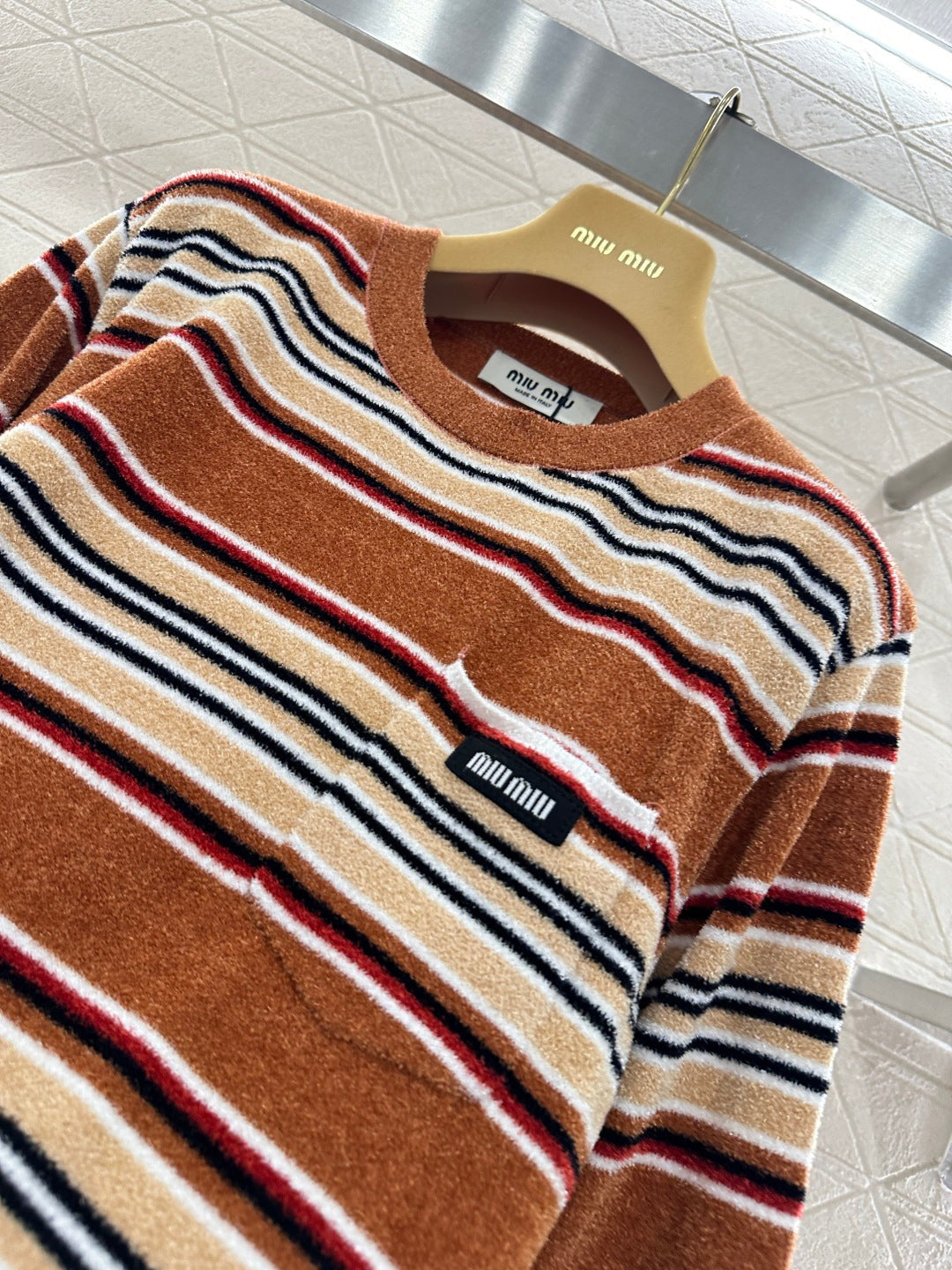 Striped Knit Pullover Sweater