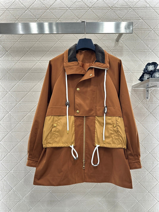 Hooded Drawstring Jacket