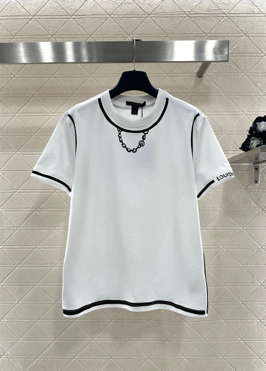 Chain Print Crew Neck T-Shirt