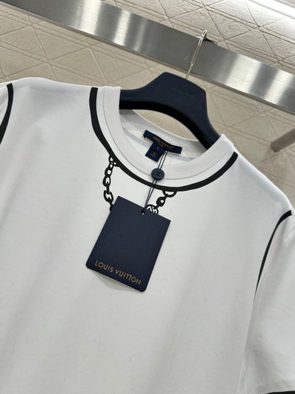Chain Print Crew Neck T-Shirt