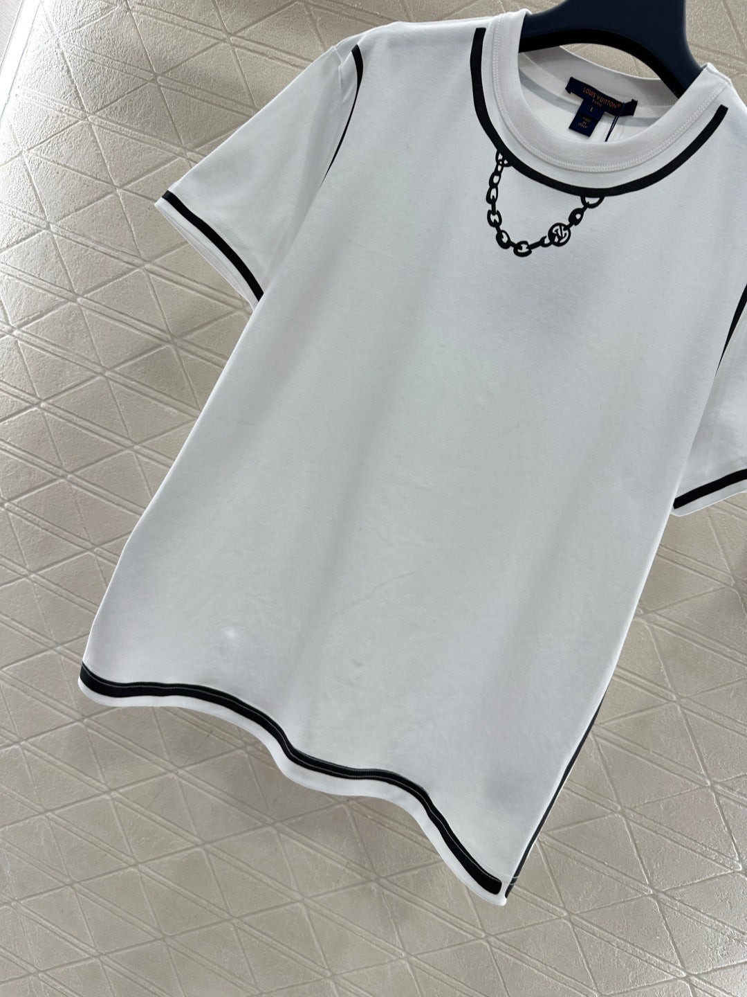 Chain Print Crew Neck T-Shirt