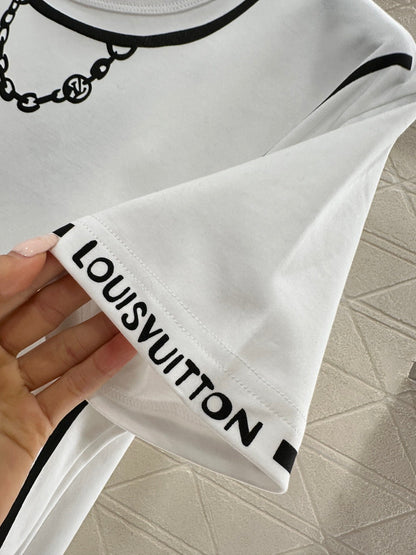 Chain Print Crew Neck T-Shirt