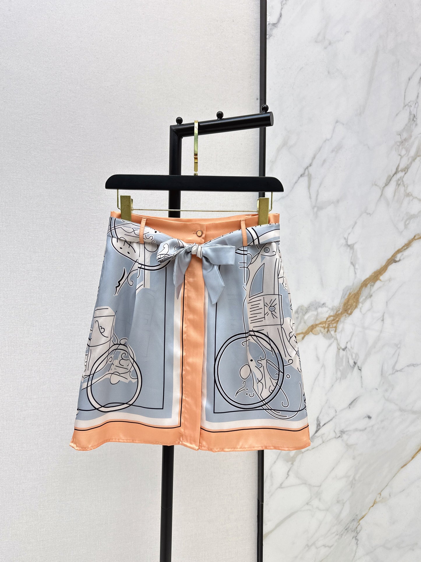 Printed Midi Skirt