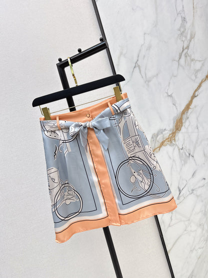 Printed Midi Skirt