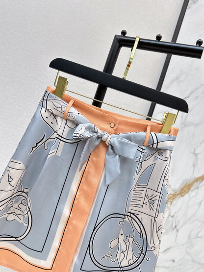 Printed Midi Skirt