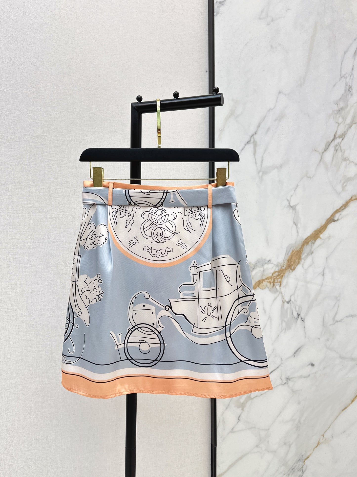 Printed Midi Skirt