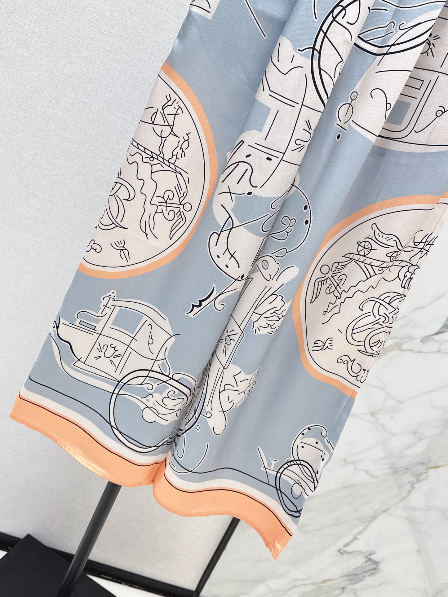 Printed Straight-Leg Pants