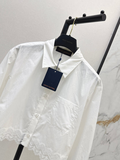 Lace-trimmed Shirt