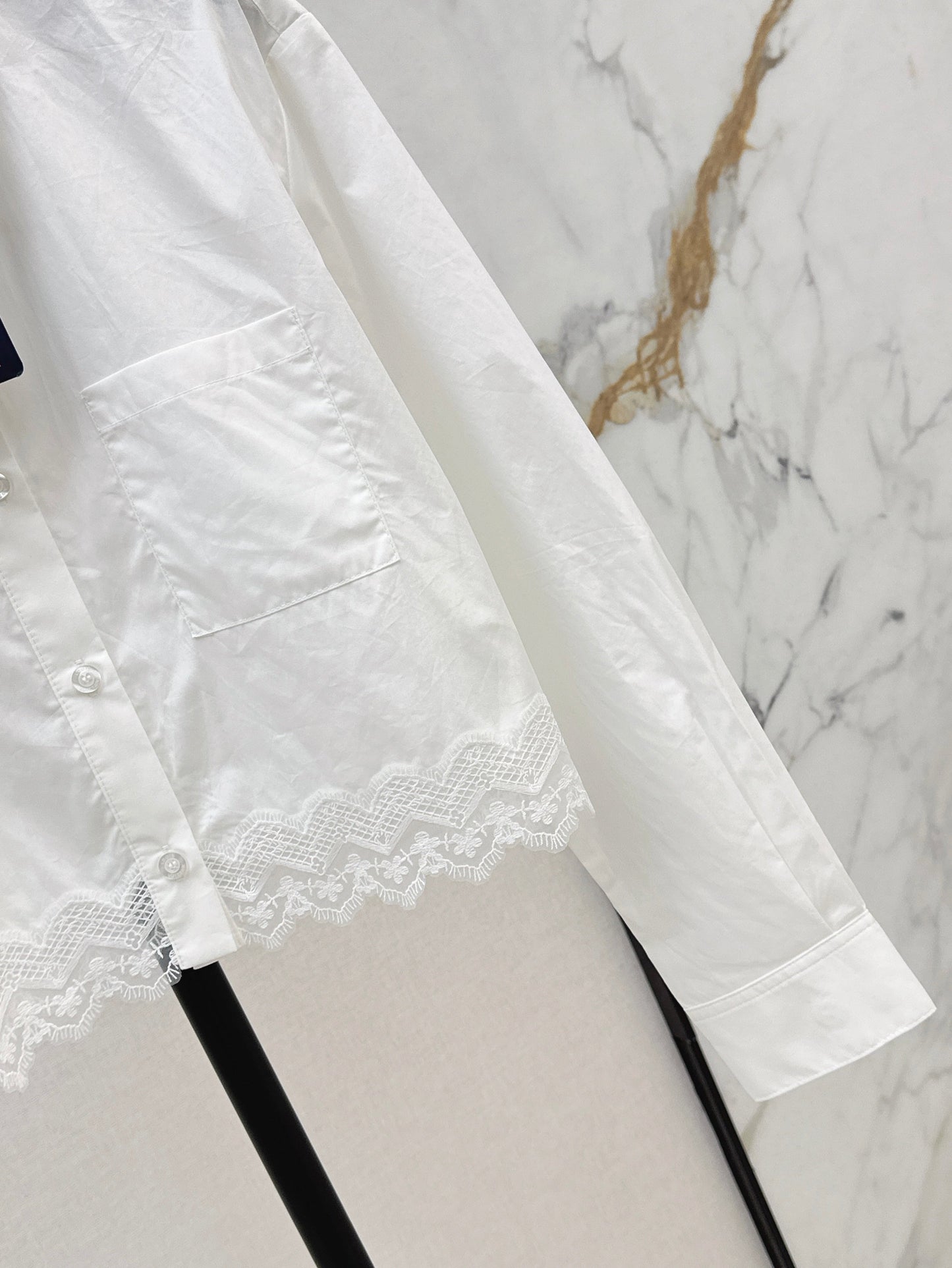 Lace-trimmed Shirt