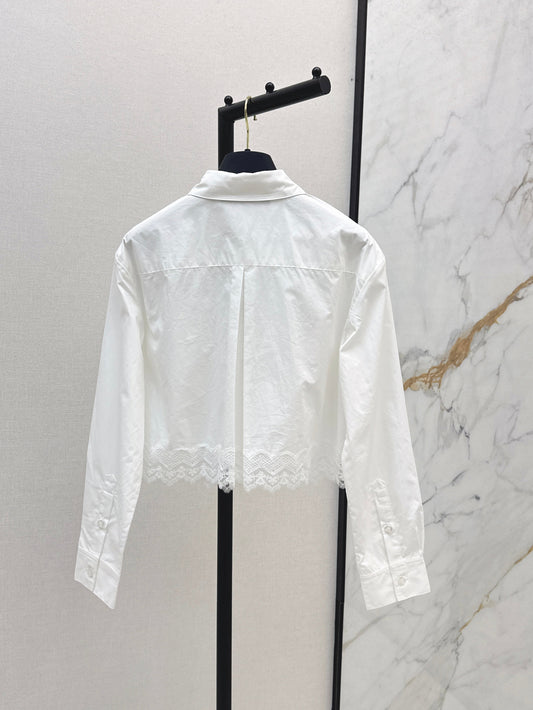 Lace-trimmed Shirt