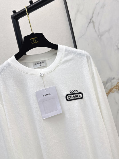 Embroidered Letter Top