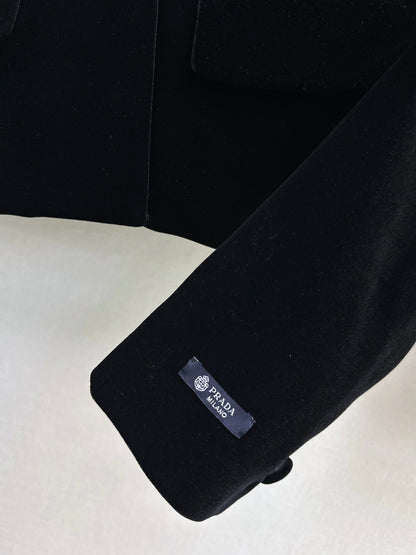 Lapel Velvet Coat /Skirt