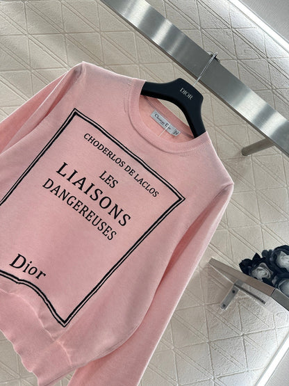 Logo Knit Long-Sleeve Top