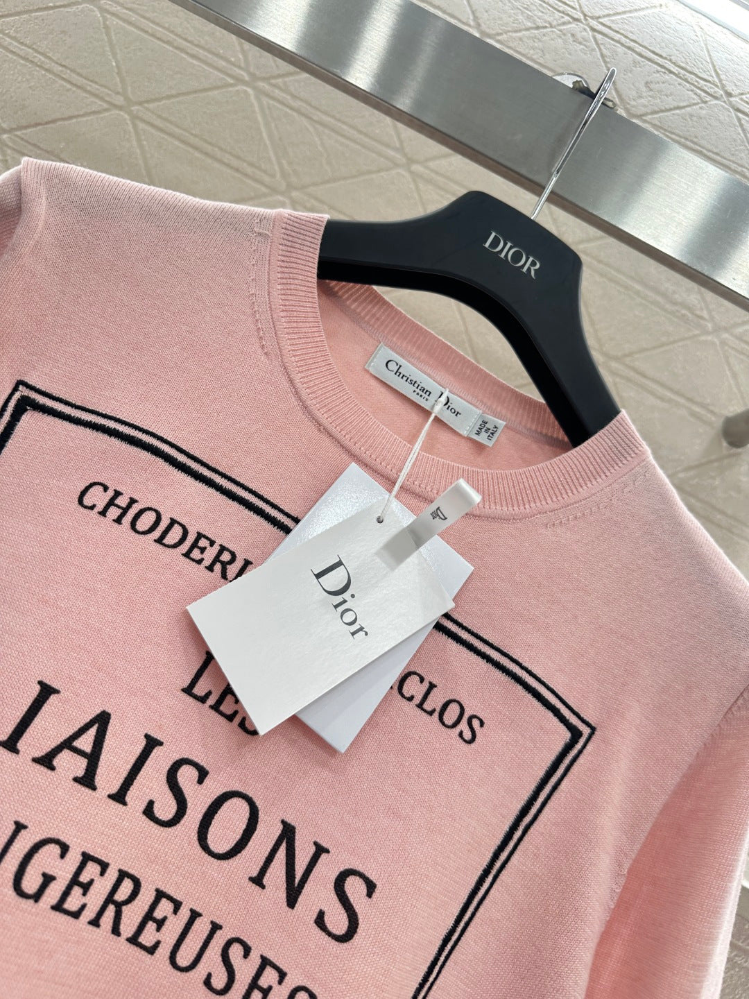 Logo Knit Long-Sleeve Top