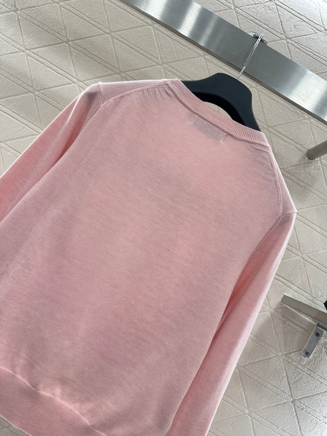 Logo Knit Long-Sleeve Top