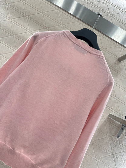 Logo Knit Long-Sleeve Top
