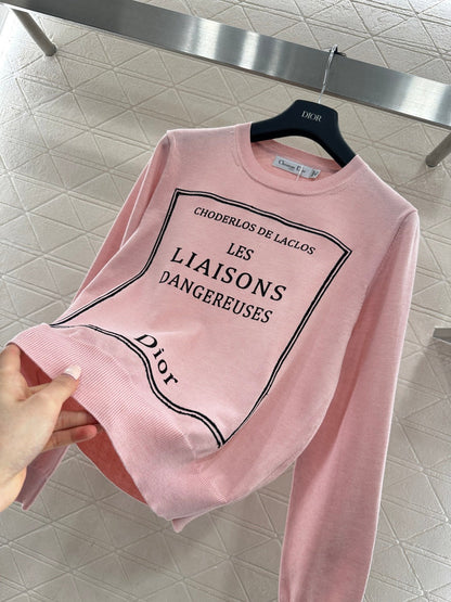Logo Knit Long-Sleeve Top