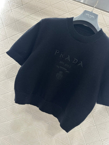 Logo Knit Short-Sleeve T-Shirt