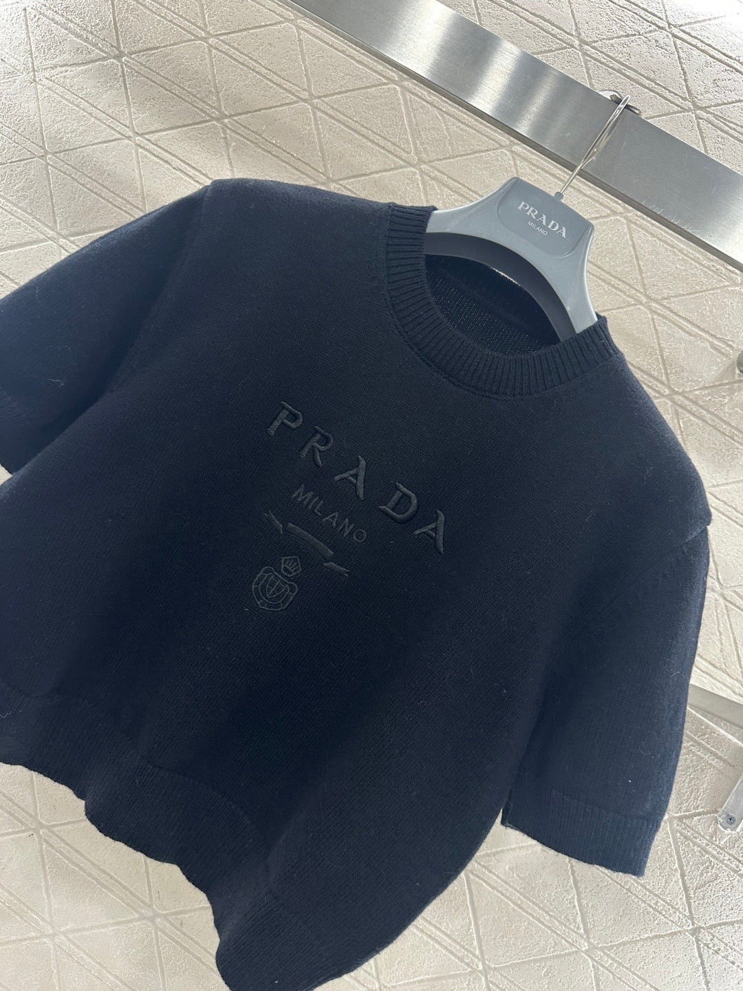 Logo Knit Short-Sleeve T-Shirt