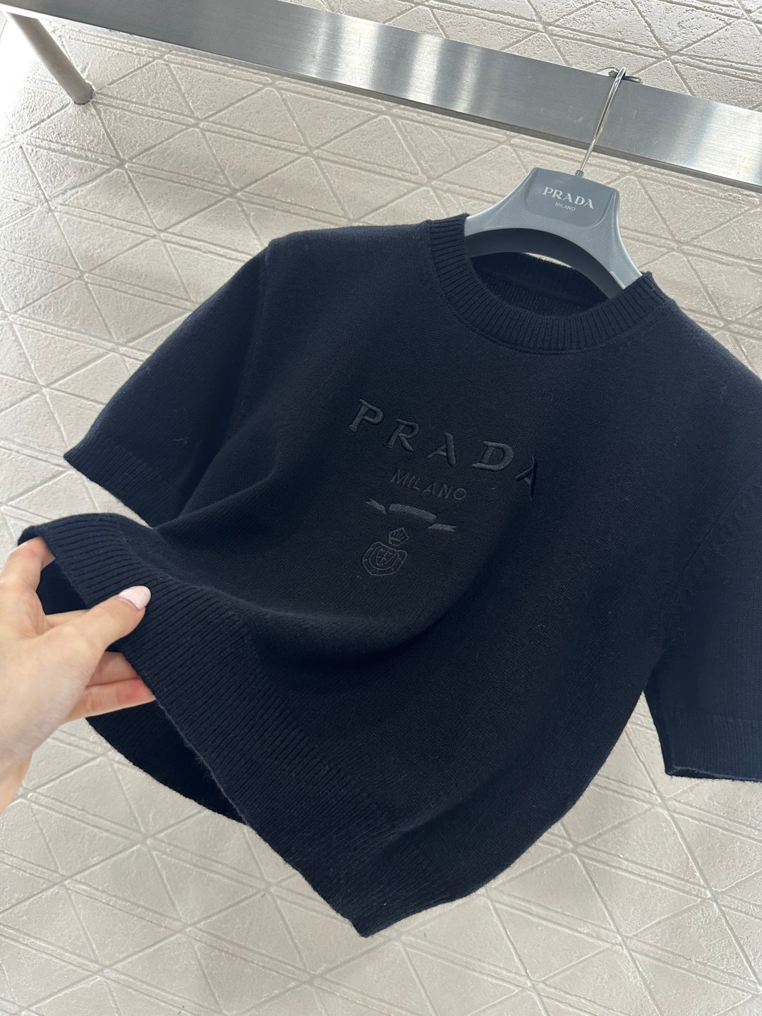 Logo Knit Short-Sleeve T-Shirt