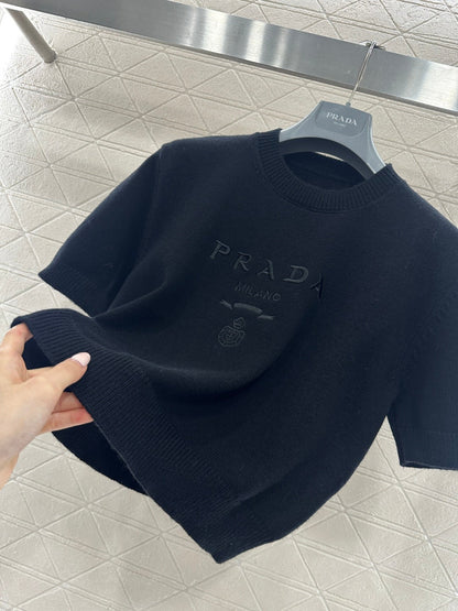 Logo Knit Short-Sleeve T-Shirt