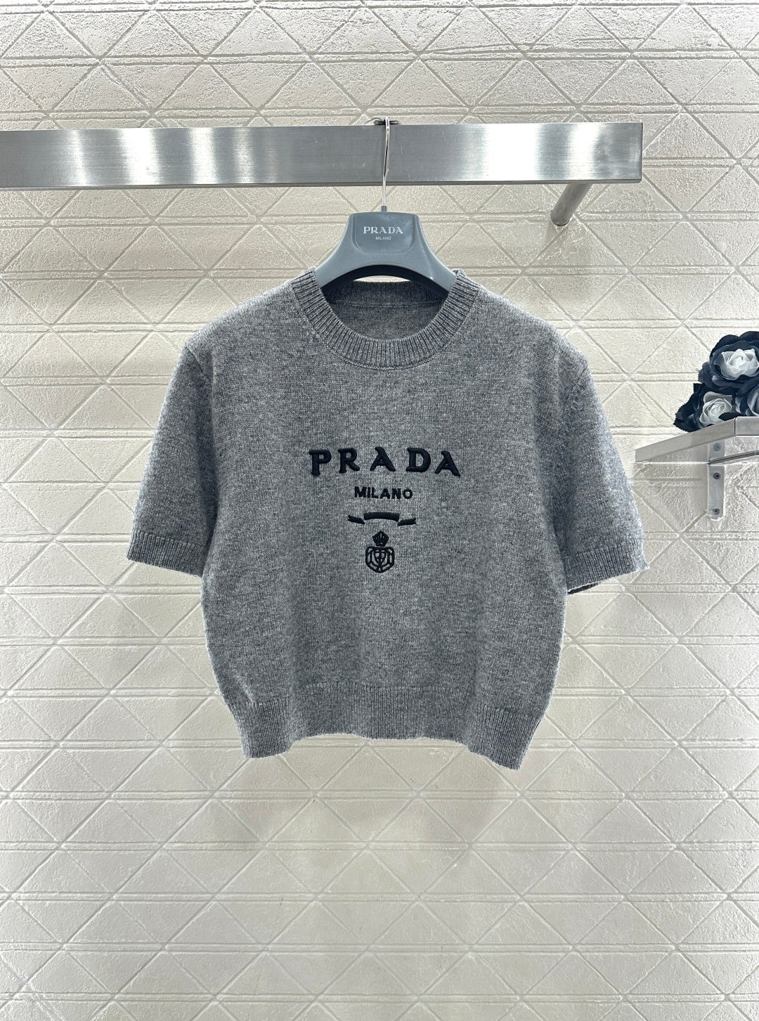 Logo Knit Short-Sleeve T-Shirt