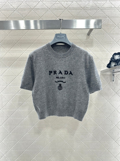 Logo Knit Short-Sleeve T-Shirt