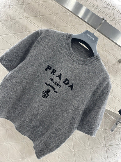 Logo Knit Short-Sleeve T-Shirt