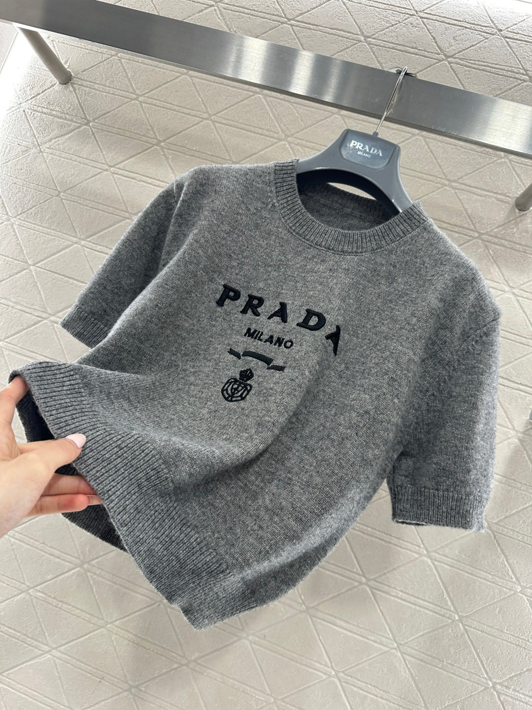 Logo Knit Short-Sleeve T-Shirt