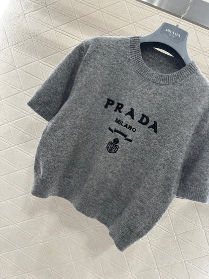 Logo Knit Short-Sleeve T-Shirt