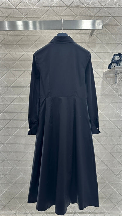 Located Shirt Dress with Belt