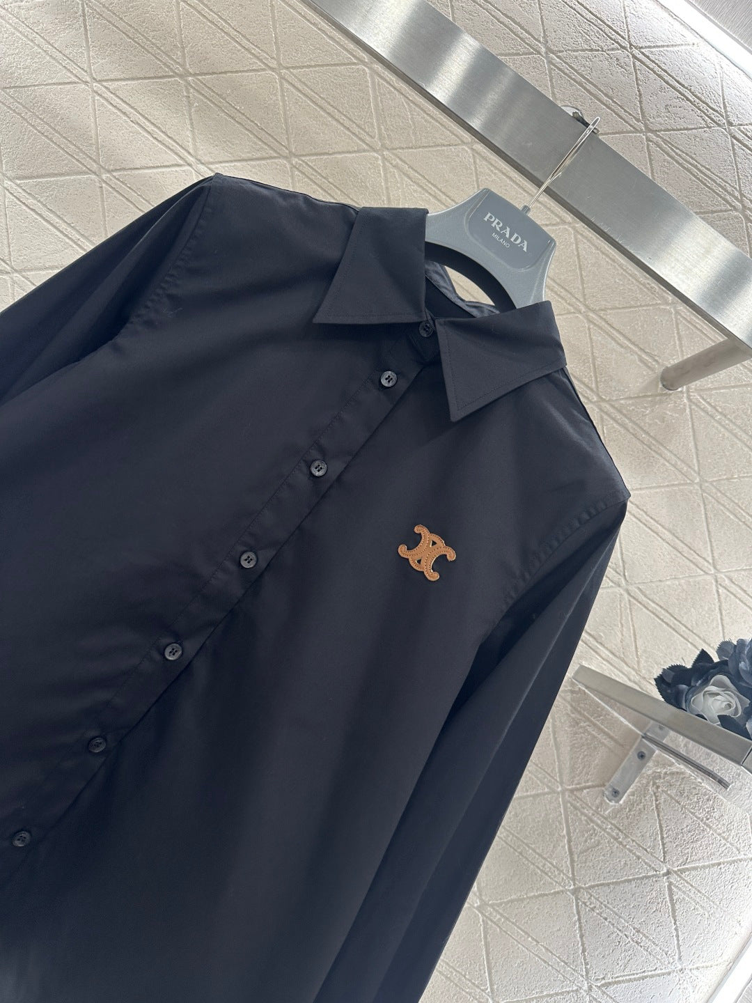 Long-sleeved Collared Shirt