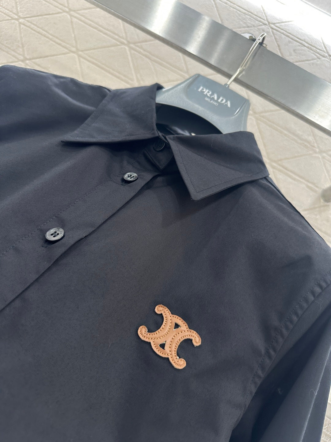 Long-sleeved Collared Shirt
