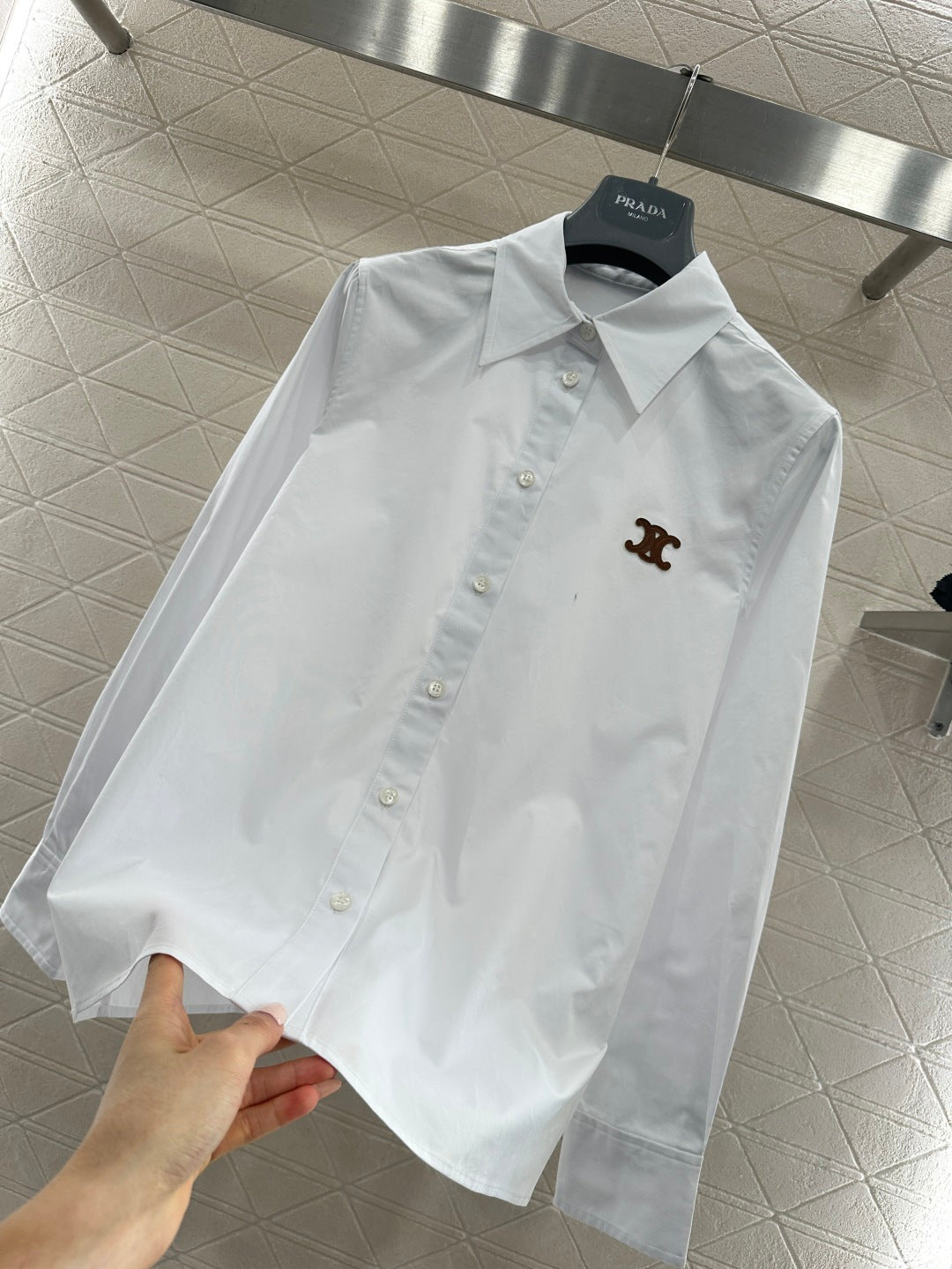 Long-sleeved Collared Shirt