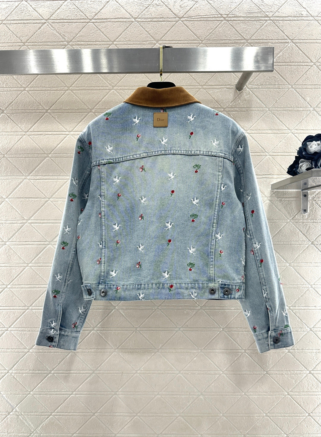 Embroidered Denim Pants