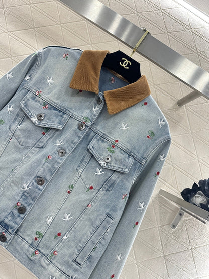 Embroidered Denim Jacket