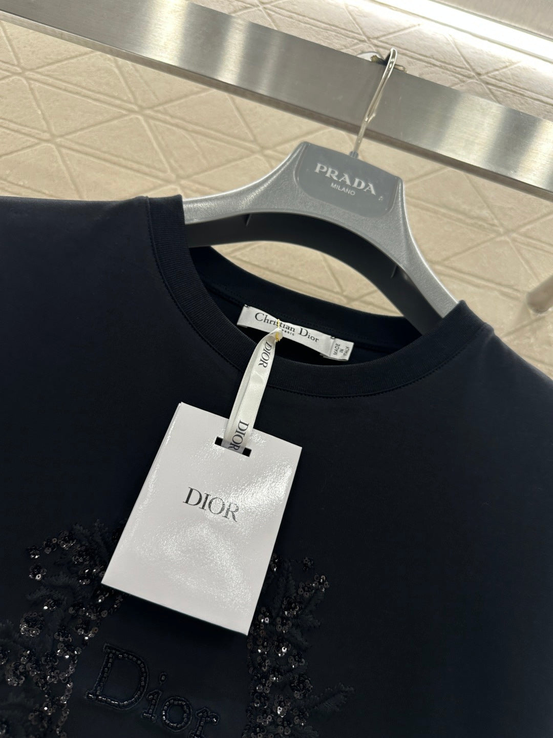 Embroidered and Beaded T-shirt