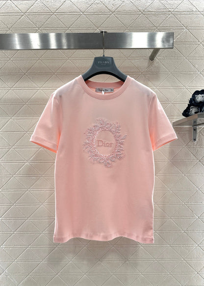 Embroidered and Beaded T-shirt