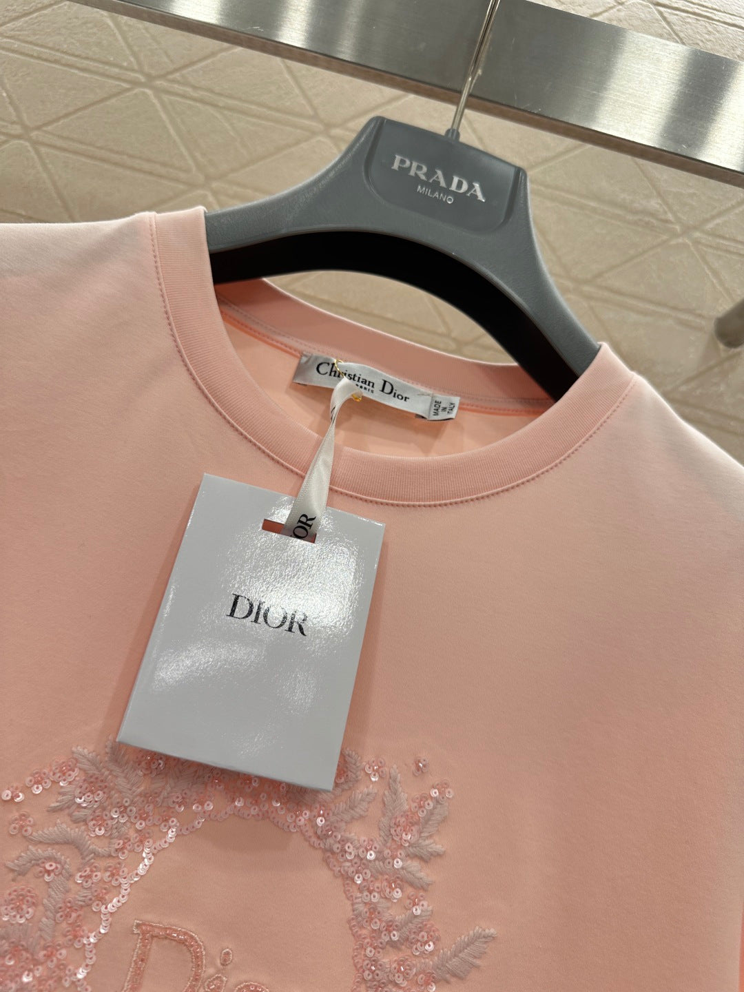 Embroidered and Beaded T-shirt