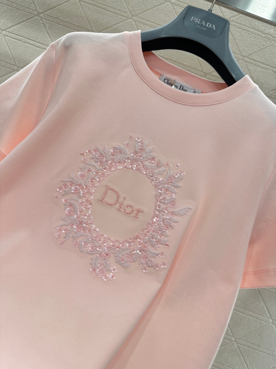 Embroidered and Beaded T-shirt
