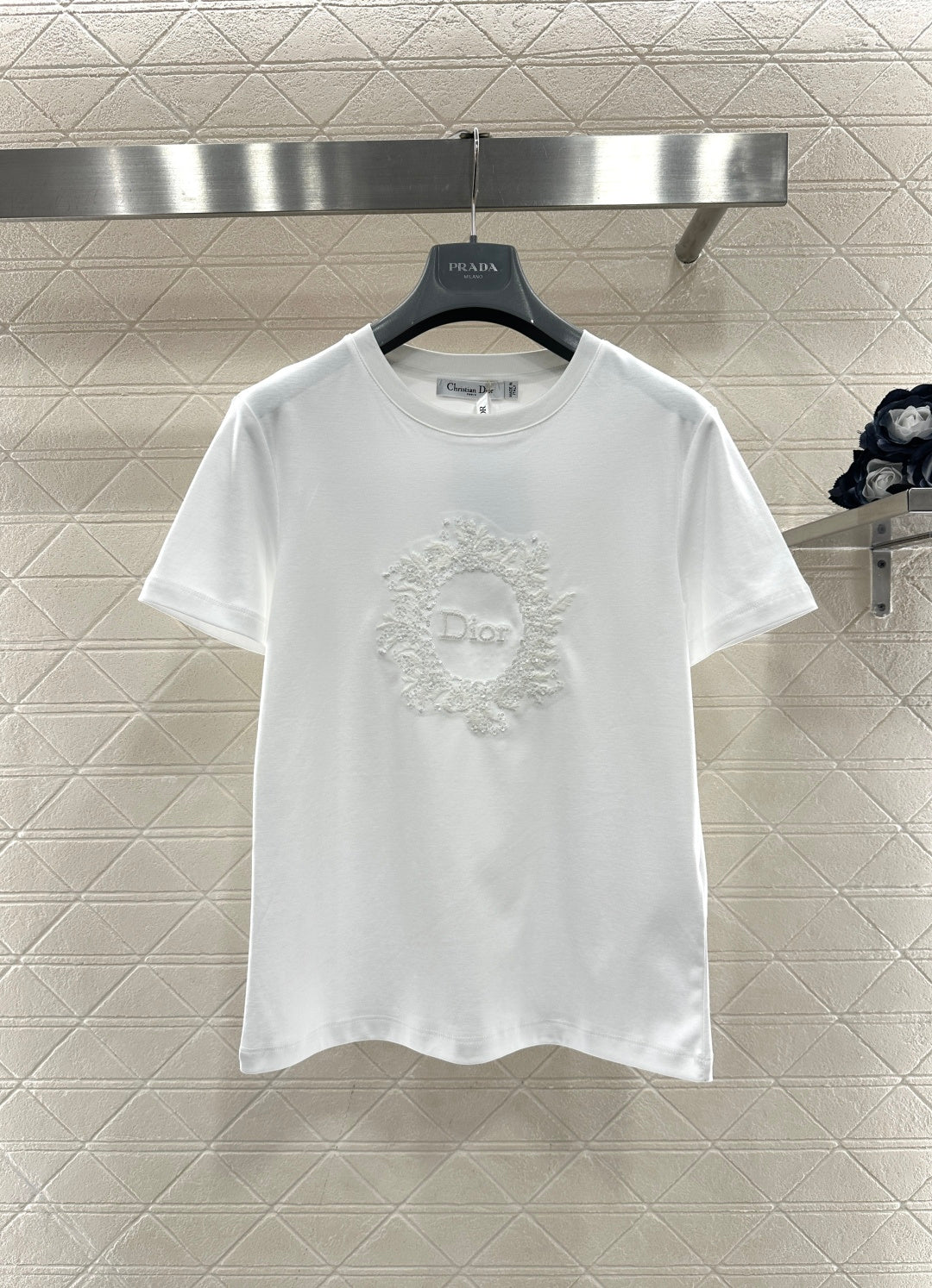 Embroidered and Beaded T-shirt
