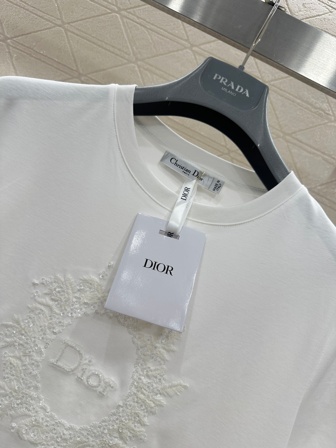 Embroidered and Beaded T-shirt