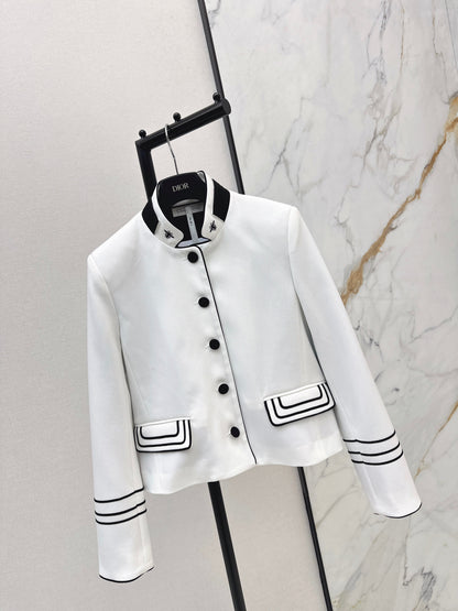 Stand-up collar blazer