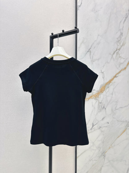 Embroidered Raglan Sleeve T-Shirt