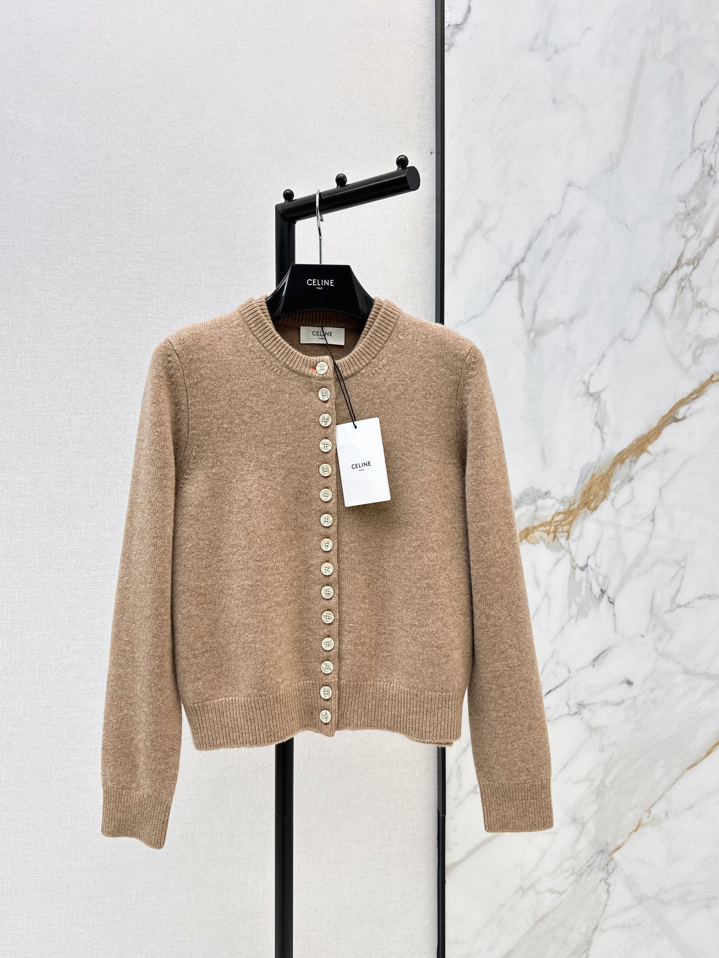 Knitted faux two-piece sweater