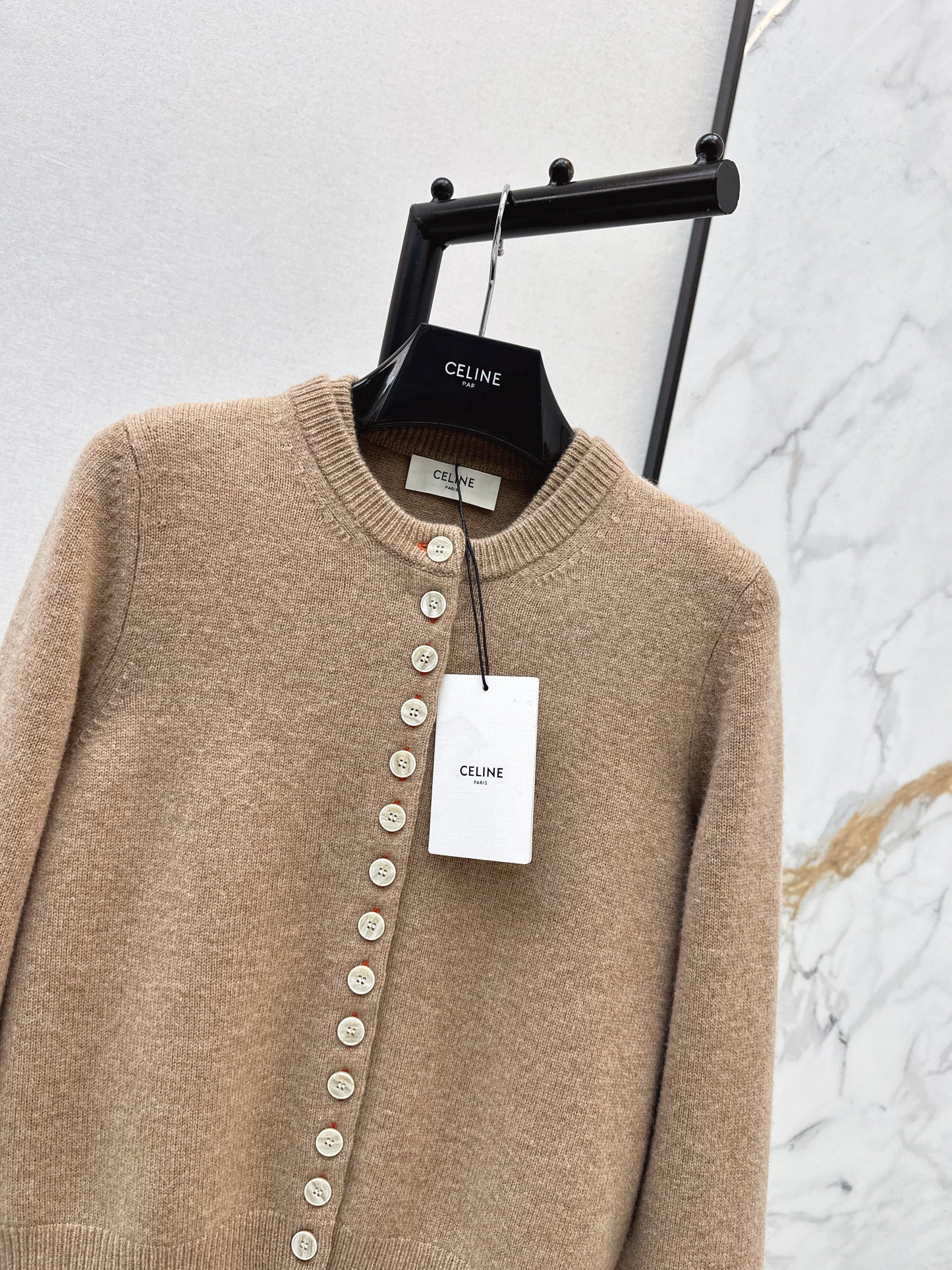 Knitted faux two-piece sweater