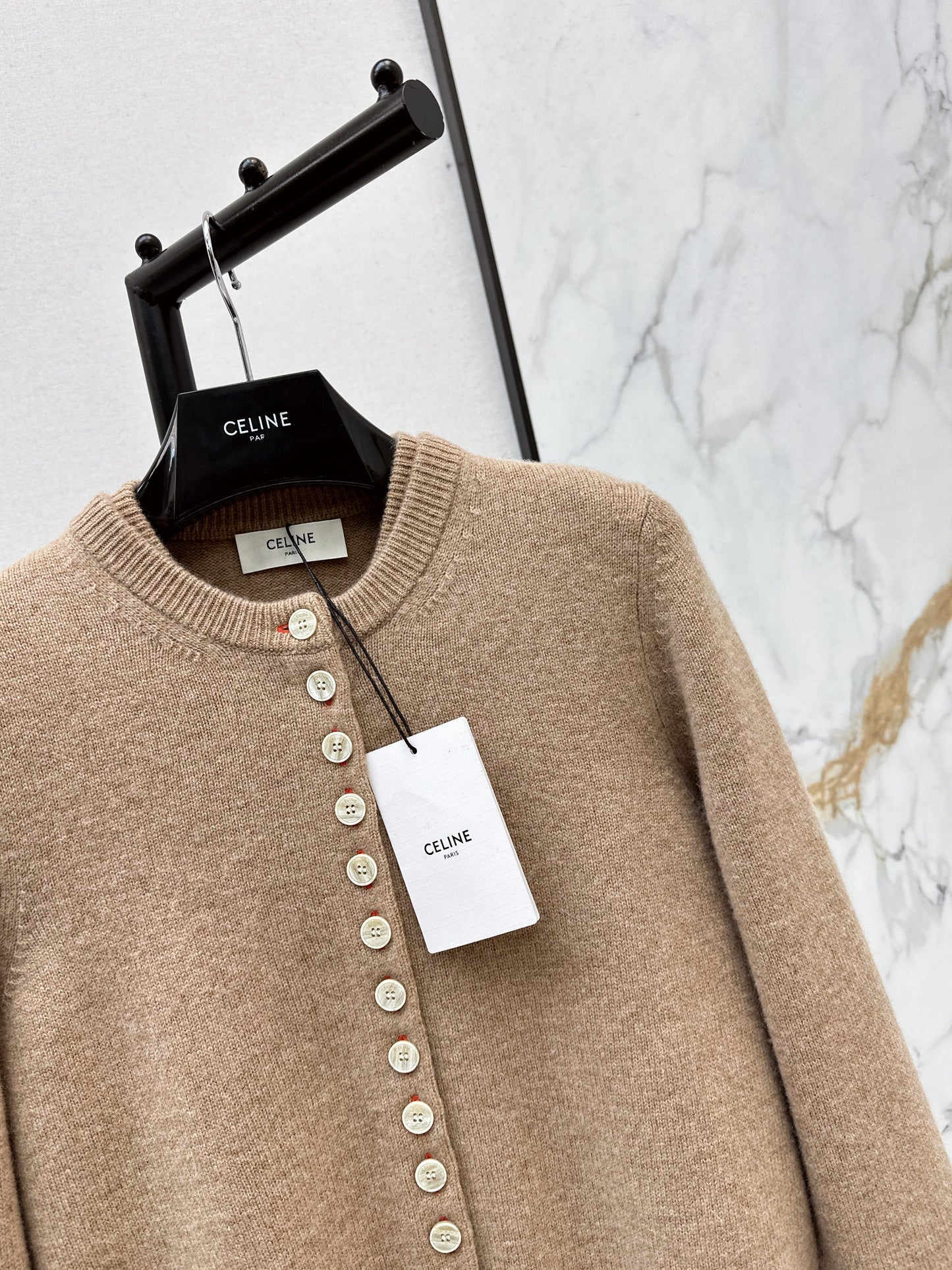 Knitted faux two-piece sweater
