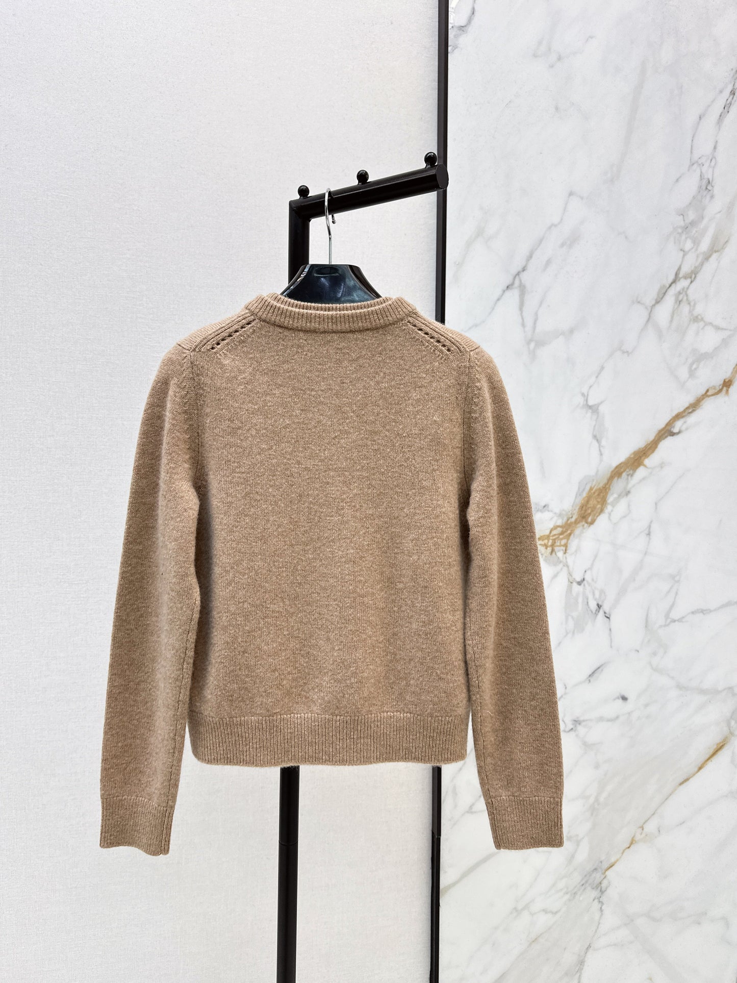 Knitted faux two-piece sweater