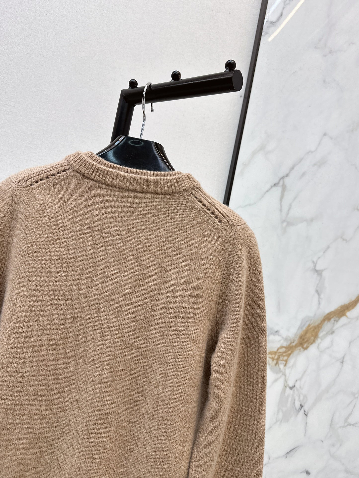 Knitted faux two-piece sweater